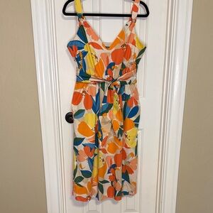 Vince Camuto Vibrant Floral Midi Dress